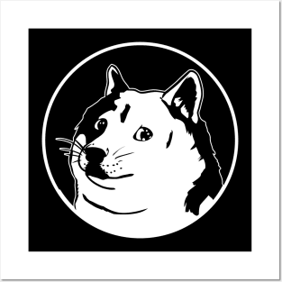 dogecoin Shiba Inu dog Posters and Art